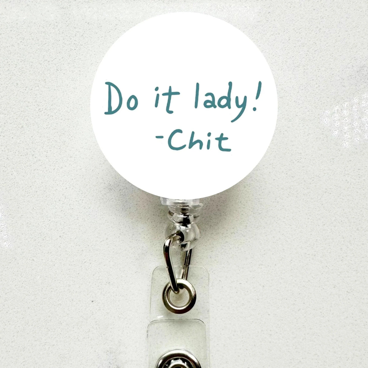 Do It Lady Nurse Badge Holder