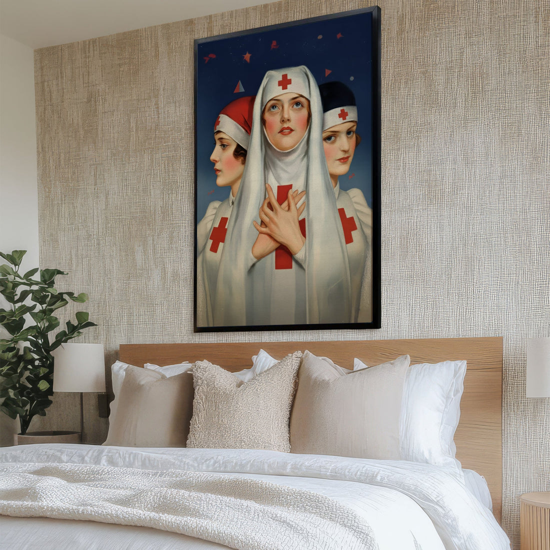 Vintage Red Cross Nurse Canvas