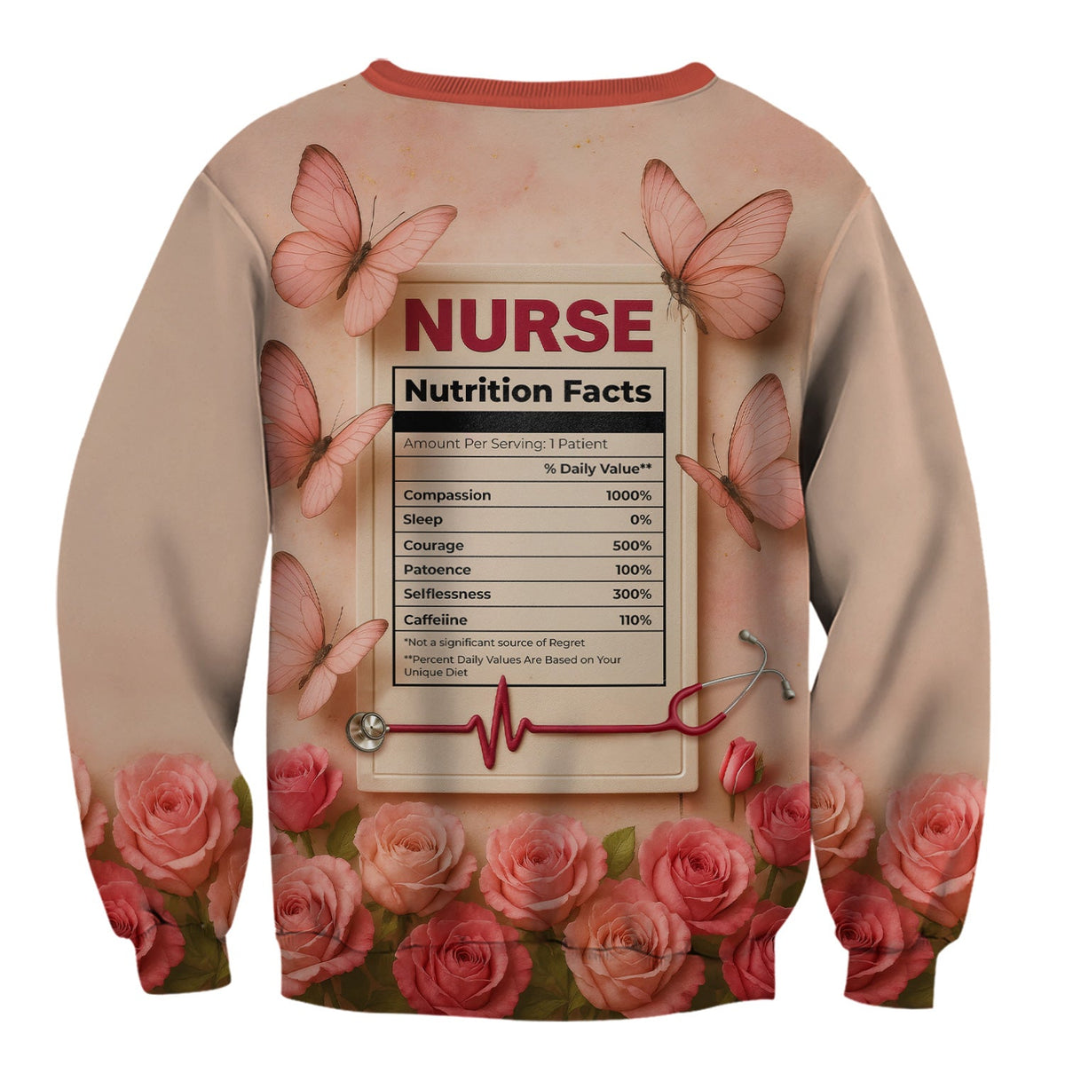 Personalized Nutrition Facts Nurse Shirt