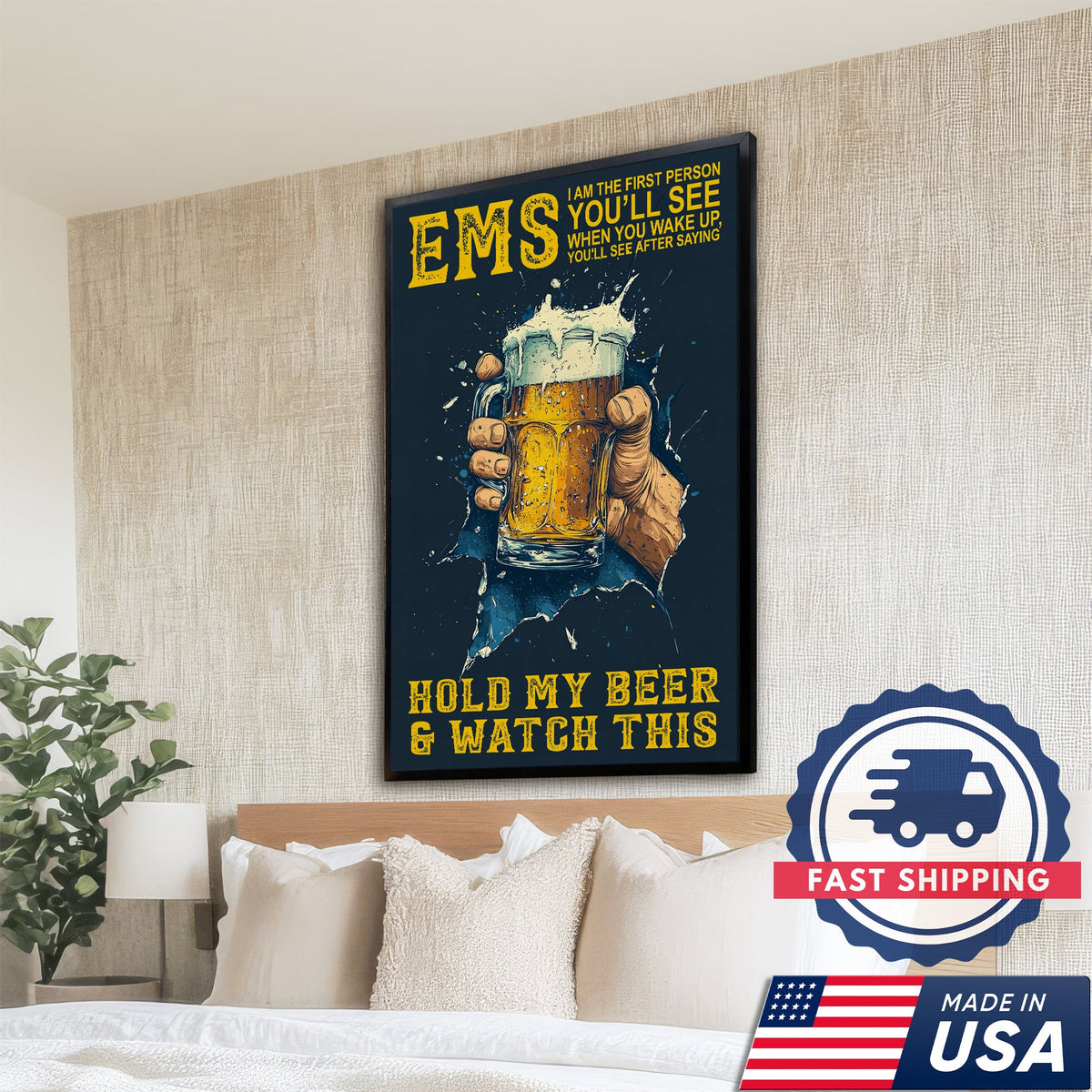 Hold My Beer EMS Nurse Canvas