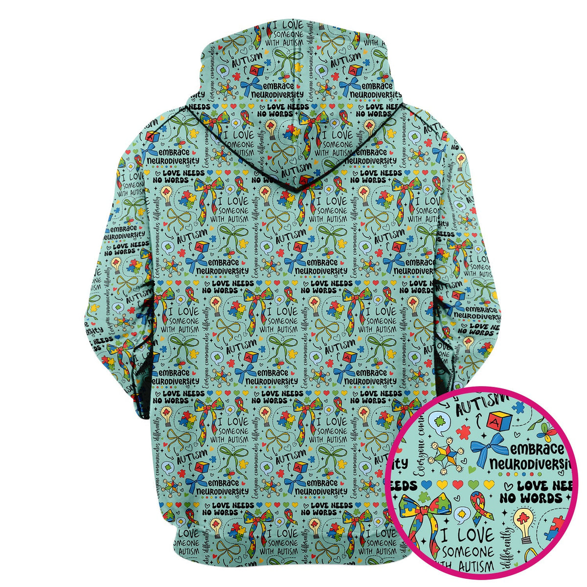 Autism Awareness Puzzle Ribbon Pastel Nurse Scrub Top