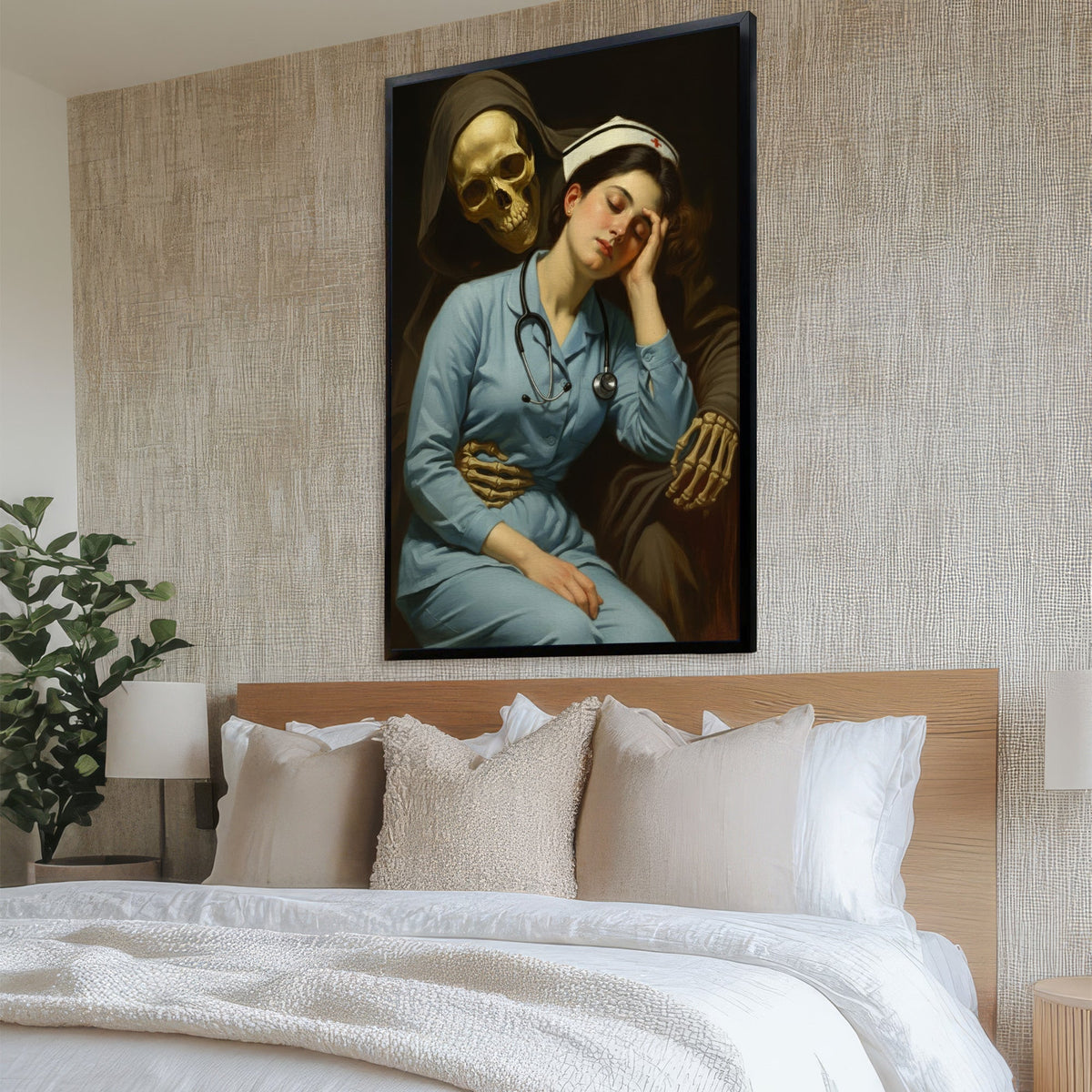 Gothic Grim Reaper Nurse Canvas