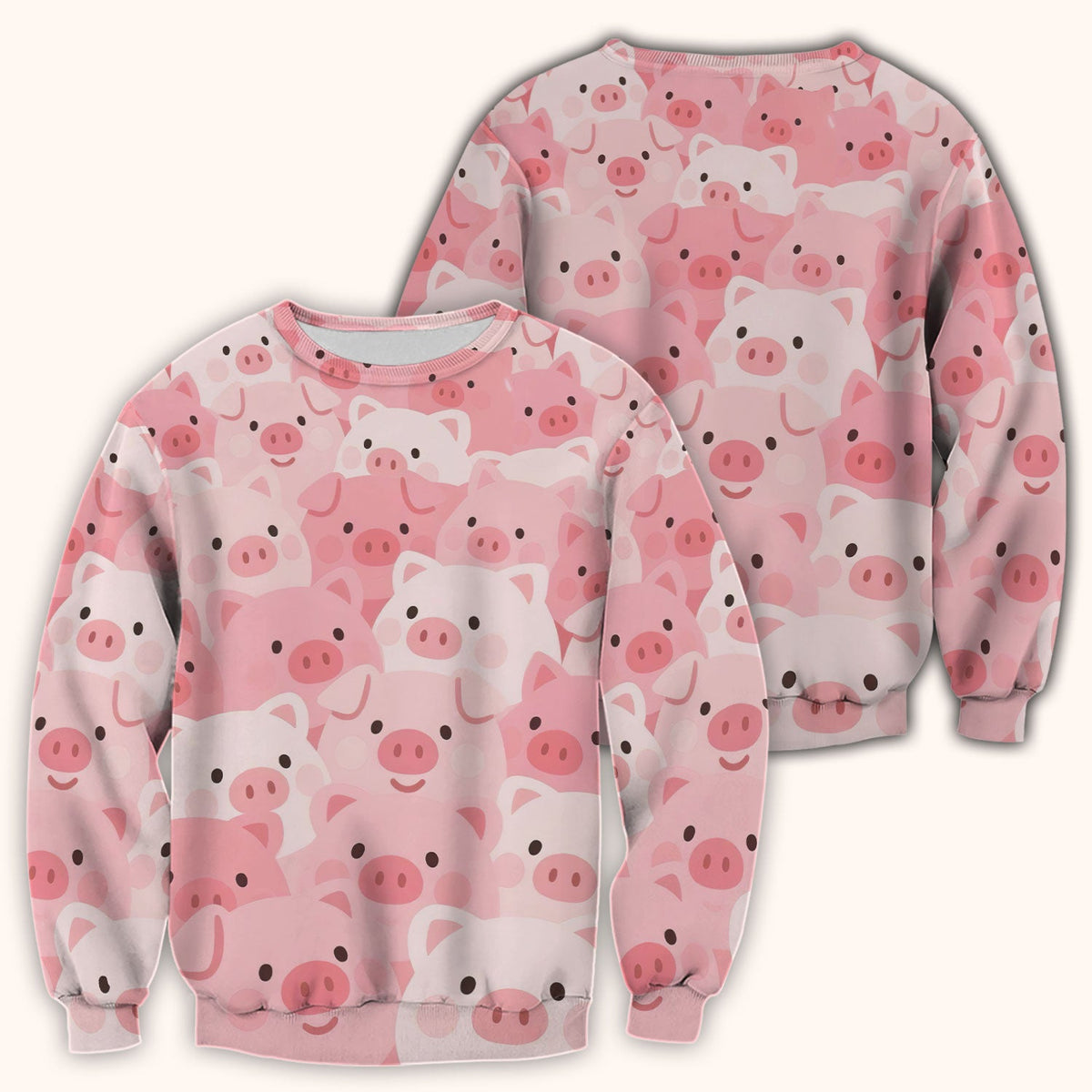 Cute Pig Nursing Scrub Top, Comfortable Scrubs For Nurses