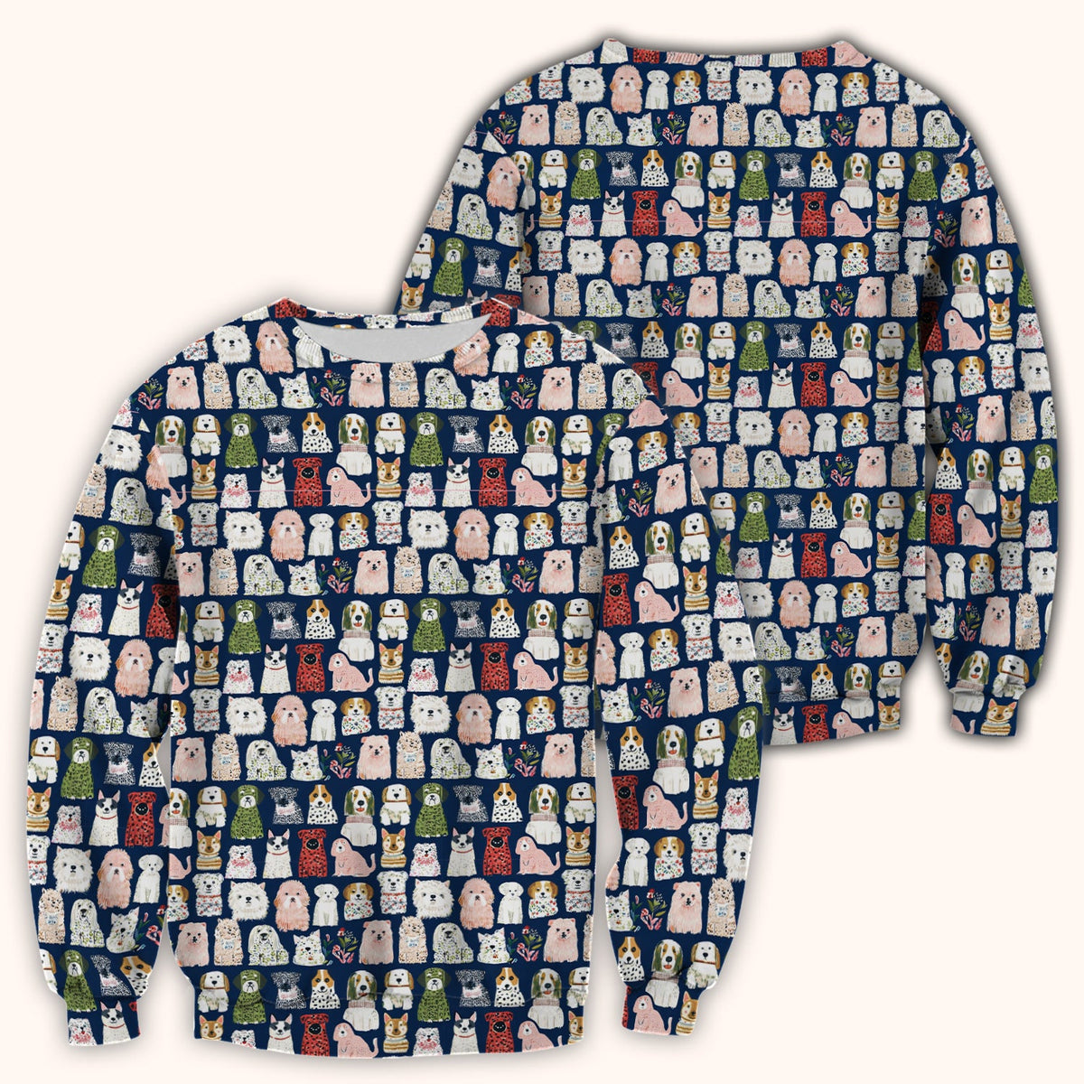 Dog Breeds Nurse Scrub Top