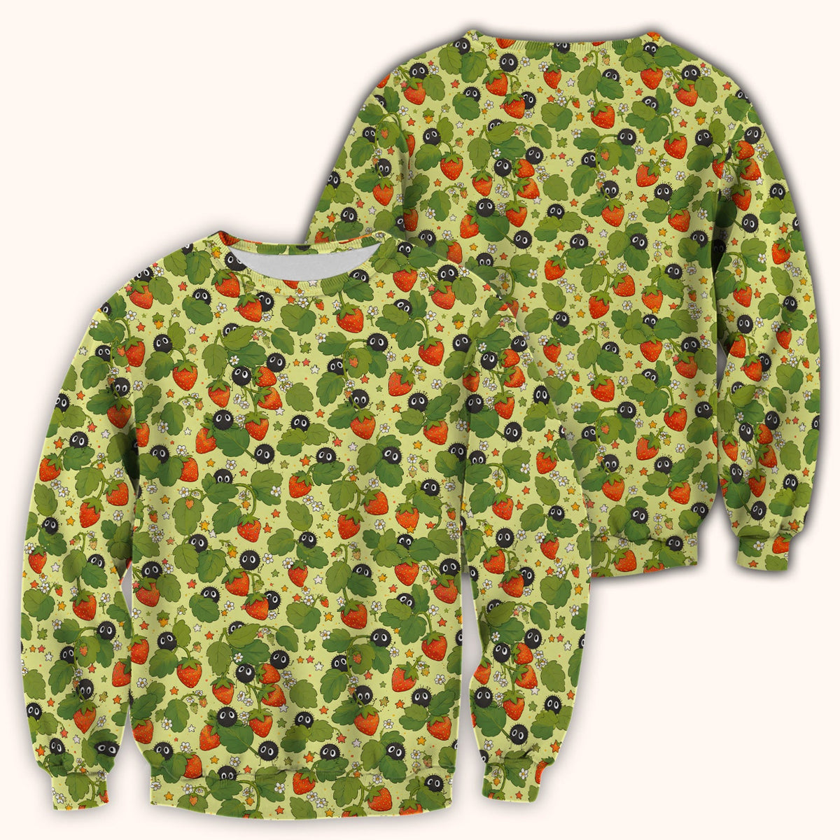 Strawberry Soot Sprite Nurse Scrub Top
