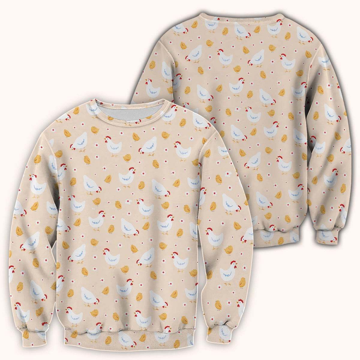 Chicken And Cute Chicks Nurse Scrub Top