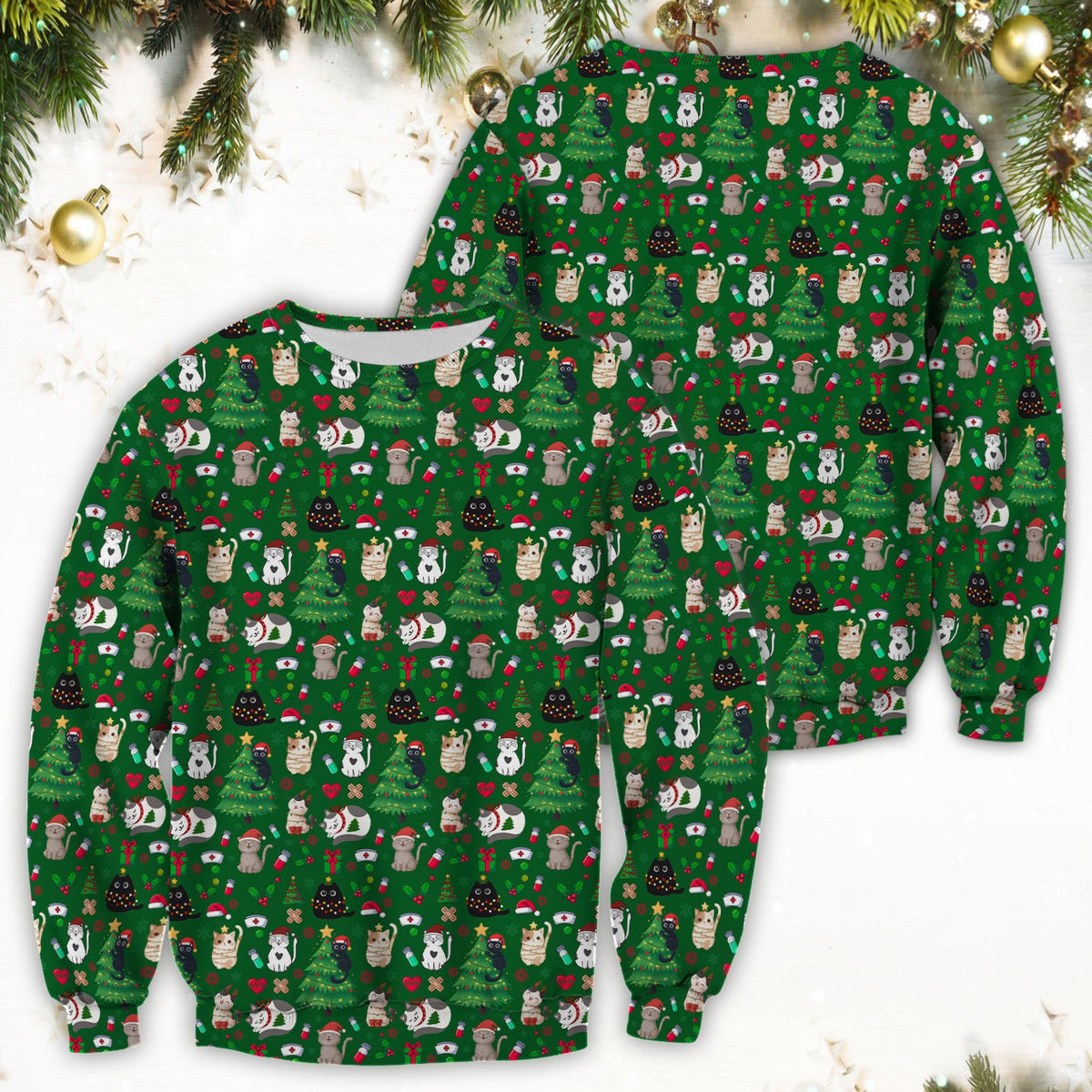 Christmas Pet Nurse Scrub Top