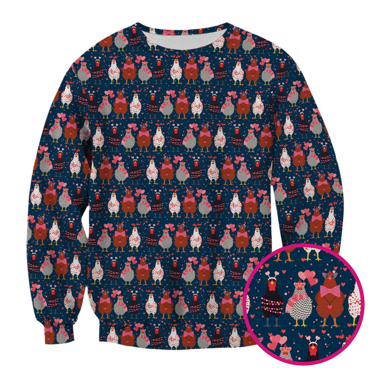 Funny Chicken Valentine Scrub Top, Chicken Pattern Scrub Shirt For Nursing, Valentine Gift For Nurse