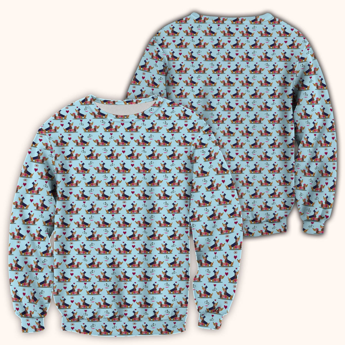 Dachshund Nurse Scrub Top - Valentines Day Gift