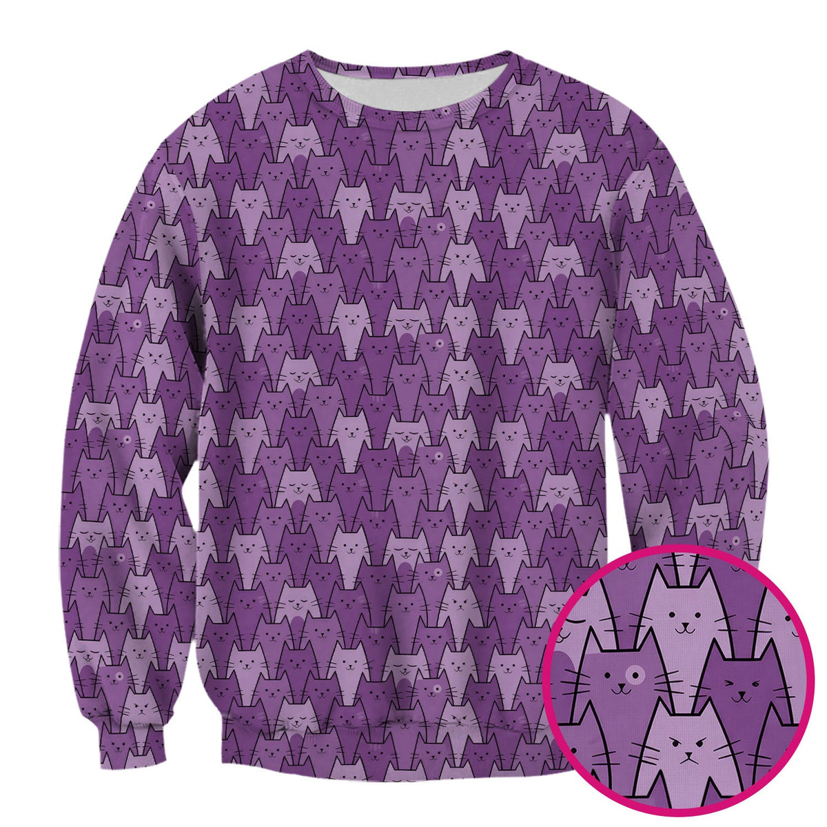 Purple Cats Nurse Scrub Top