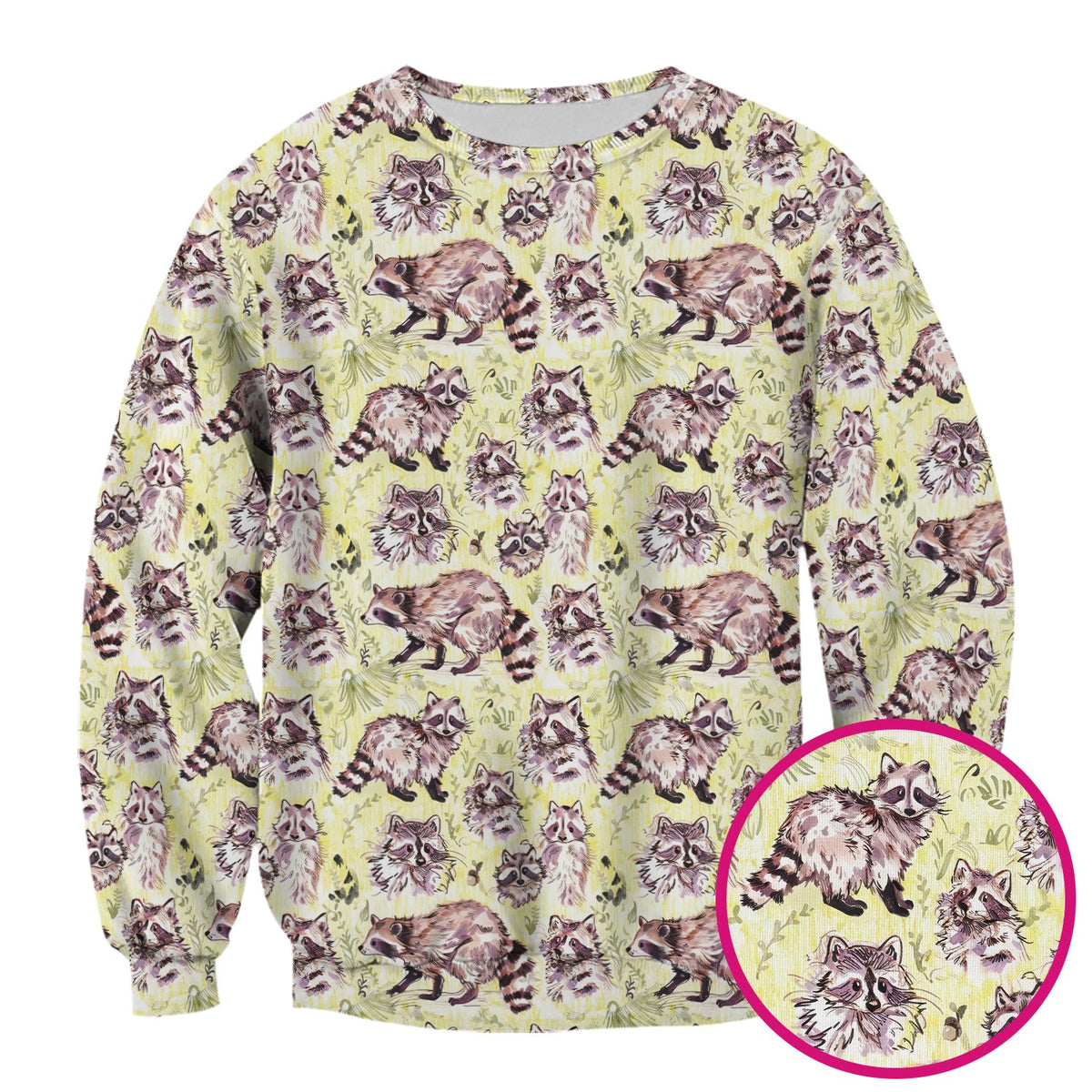 Woodland Raccoon Forest Nurse Scrub Top