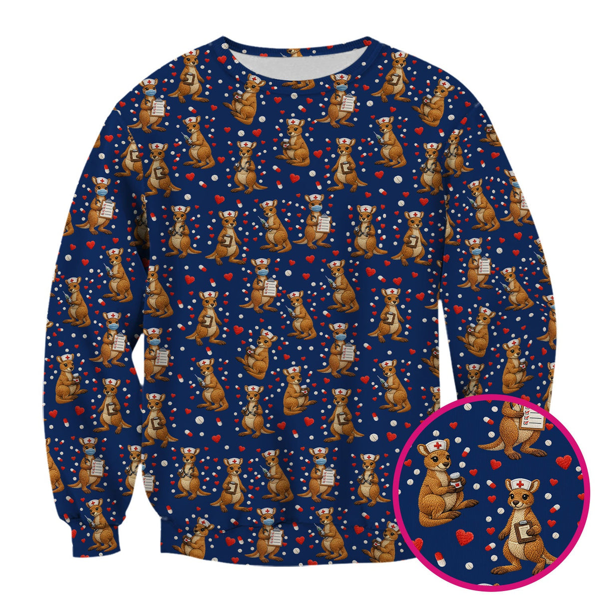 Kangaroo Nurse Scrub Top