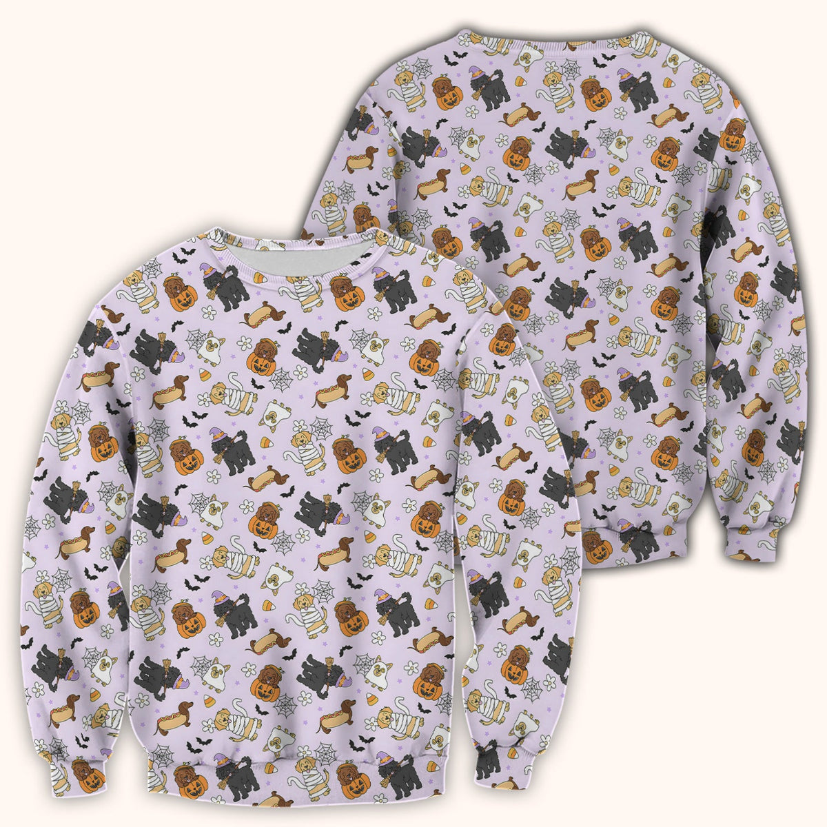 Halloween Costumed Pets Nurse Scrub Top