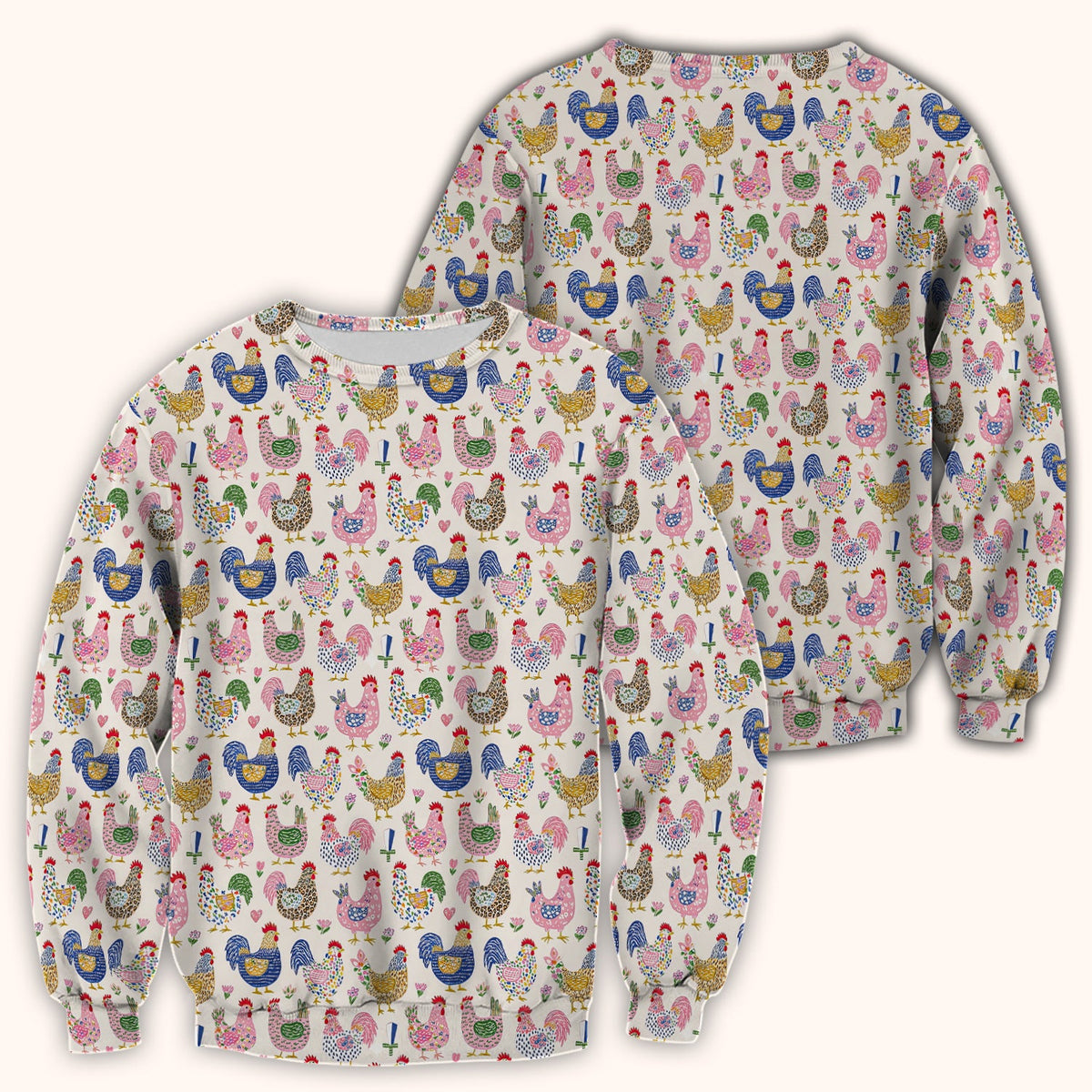 Chicken Rooster Nurse Scrub Top