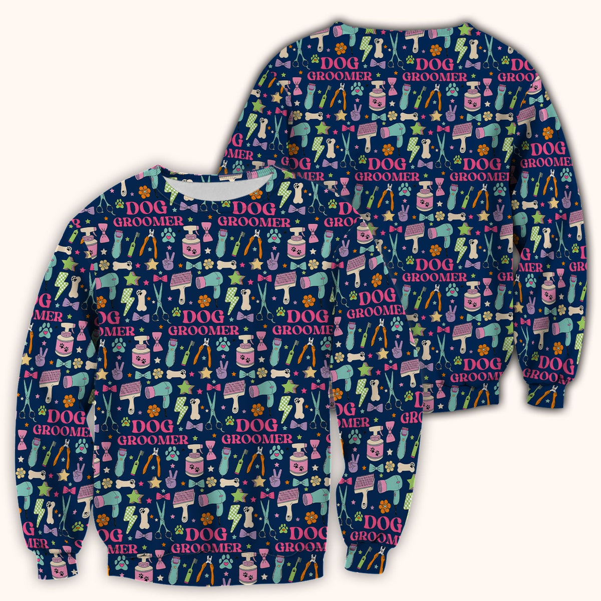 Dog Groomer Tools Nurse Scrub Top