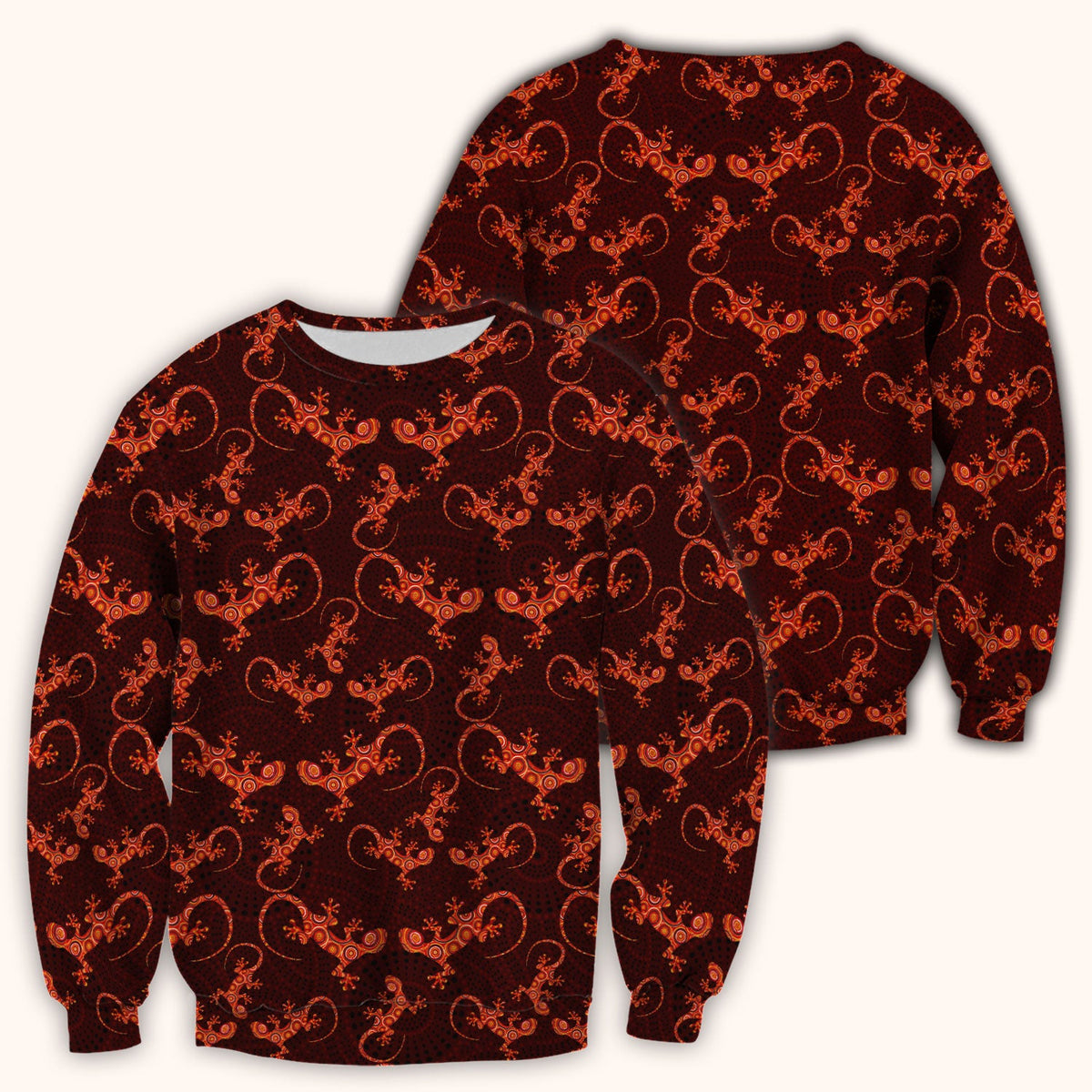 Australian Gecko Dot Art Inspired Medical Scrub Top - Women Uniform