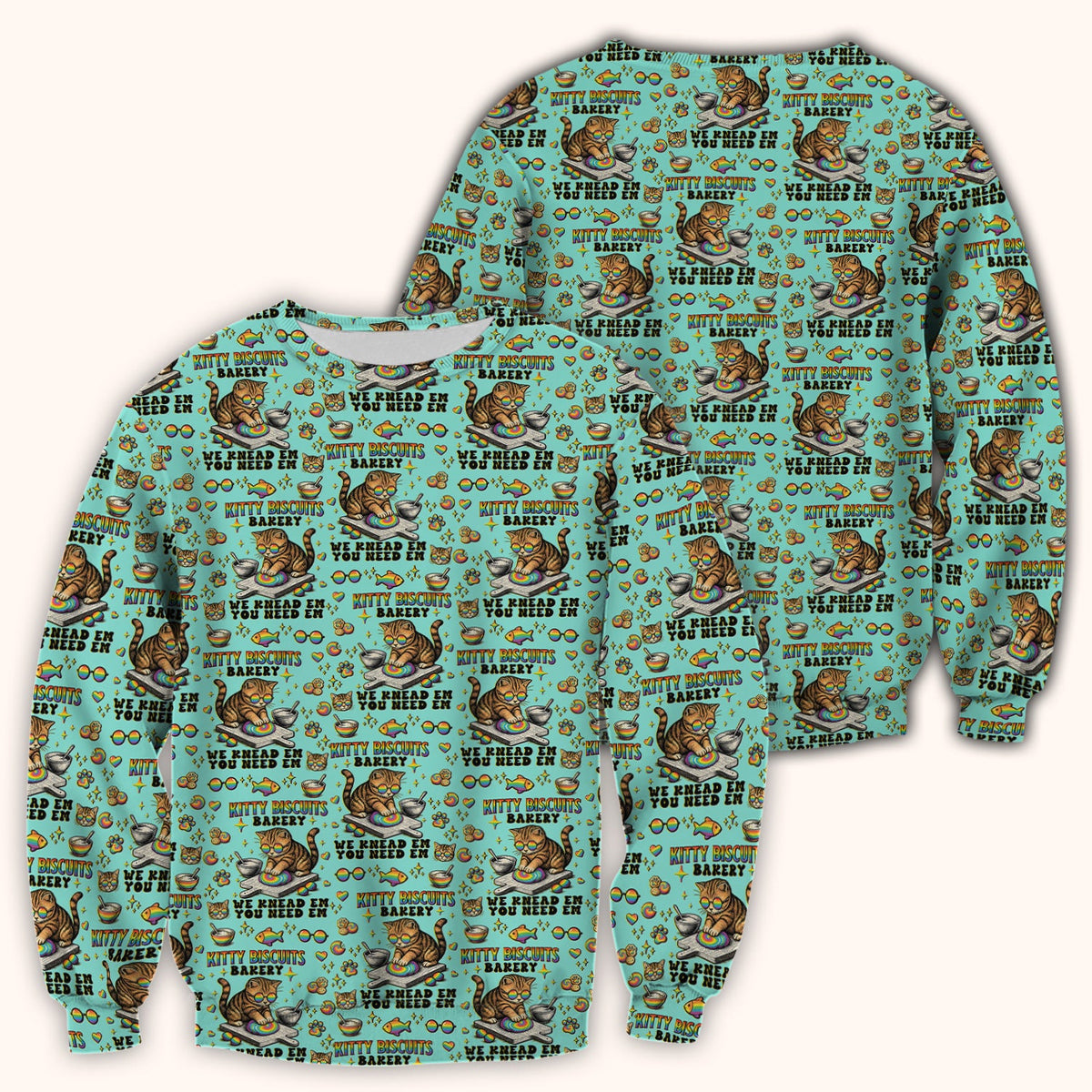 Pride Nurse Cat Baking Scrub Top