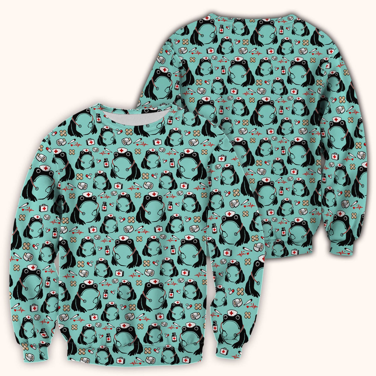 Frog Medical Nurse Scrub Top