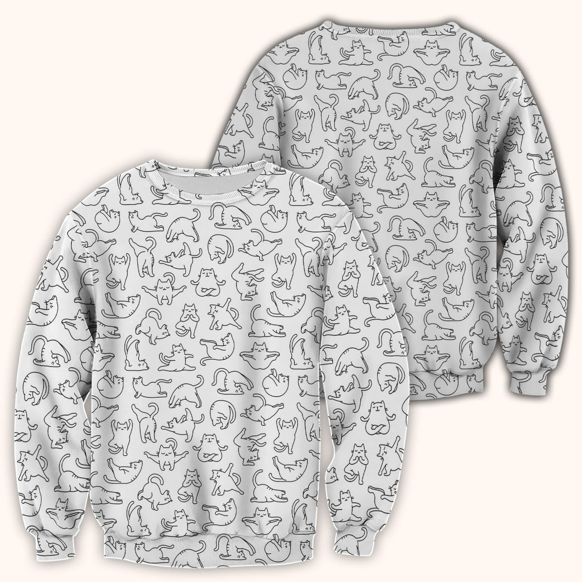 Cat Outline Playing Gothic Nurse Scrub Top