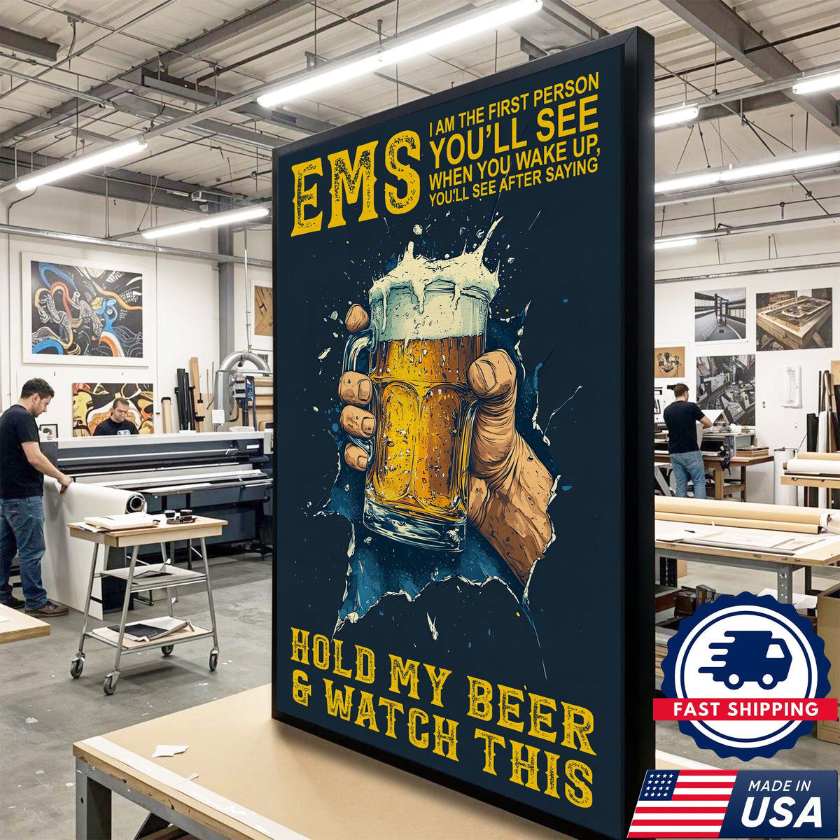 Hold My Beer EMS Nurse Canvas