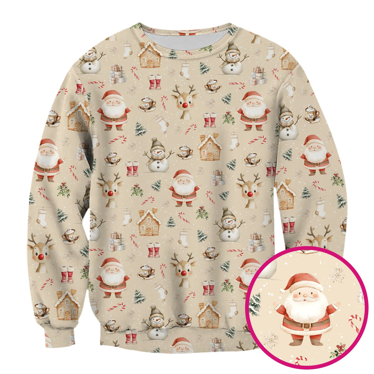 Christmas Santa Nurse Scrub Top