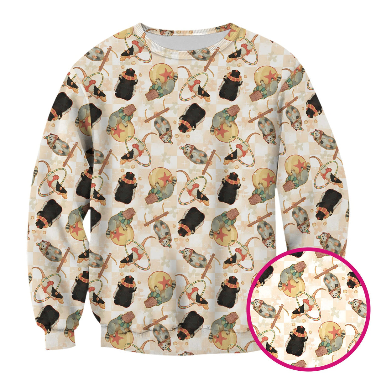 Circus Mouse Acrobat Nurse Scrub Top
