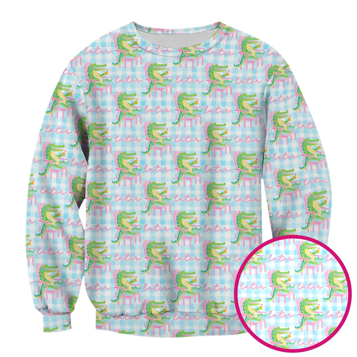 Lazy Crocodile Later Nurse Scrub Top
