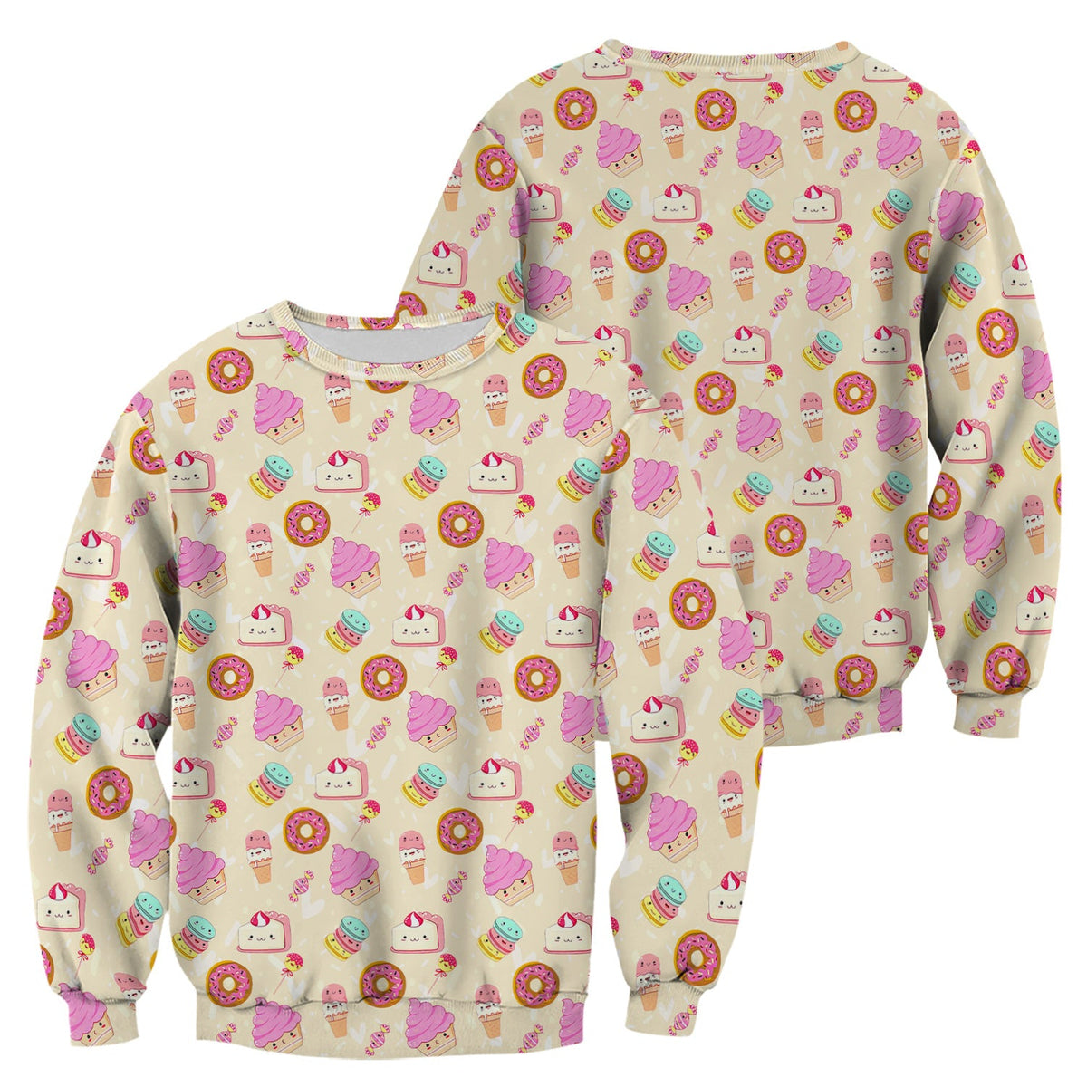Donut Ice Cream Nurse Scrub Top