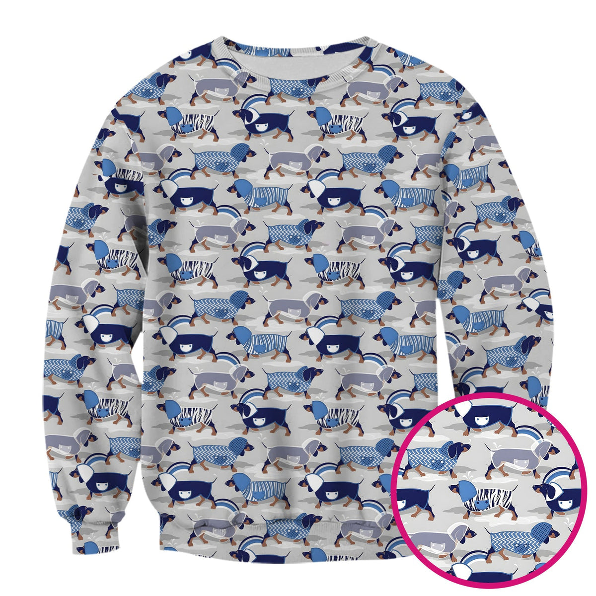 Dachshund Raincoat Parade Nurse Scrub Top