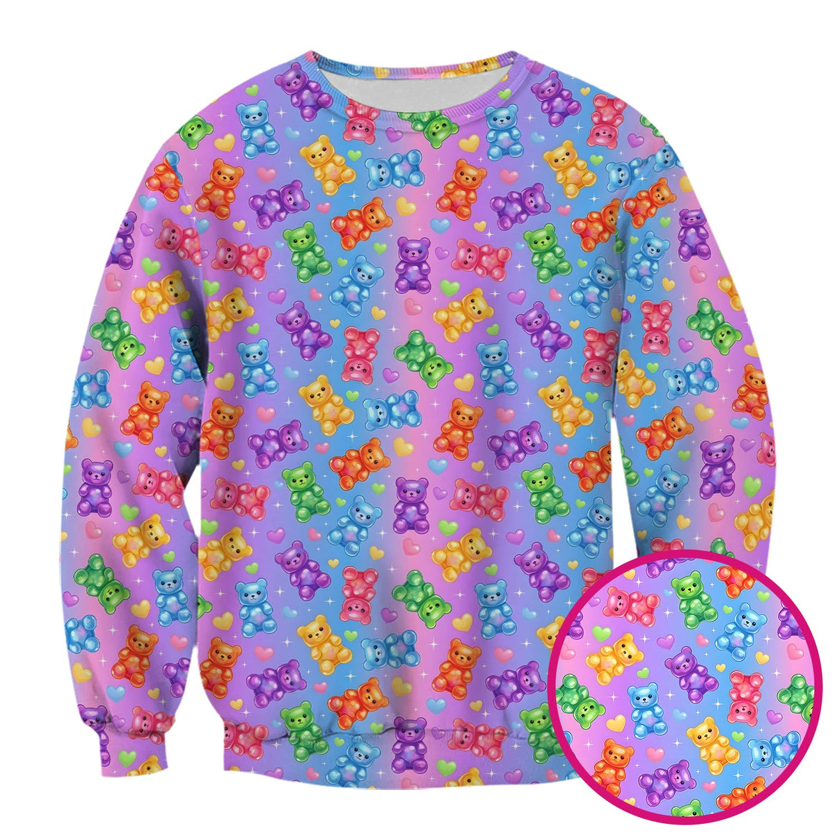 Colorful Gummy Bear Nurse Scrub Top