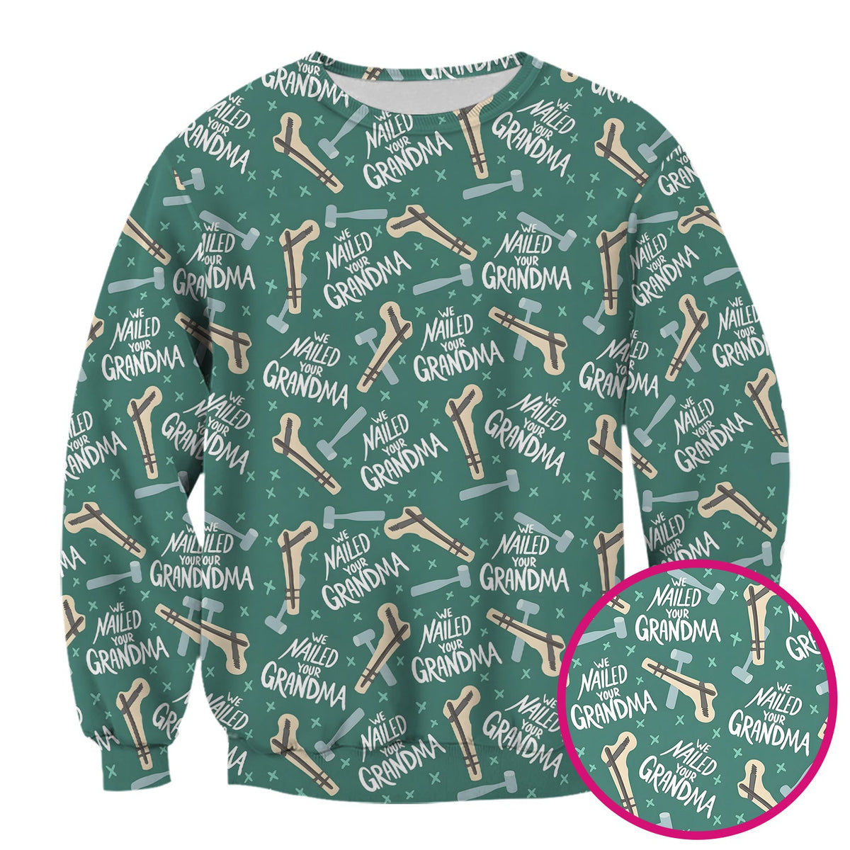 Bone Hammer Nailed Your Grandma Nurse Scrub Top