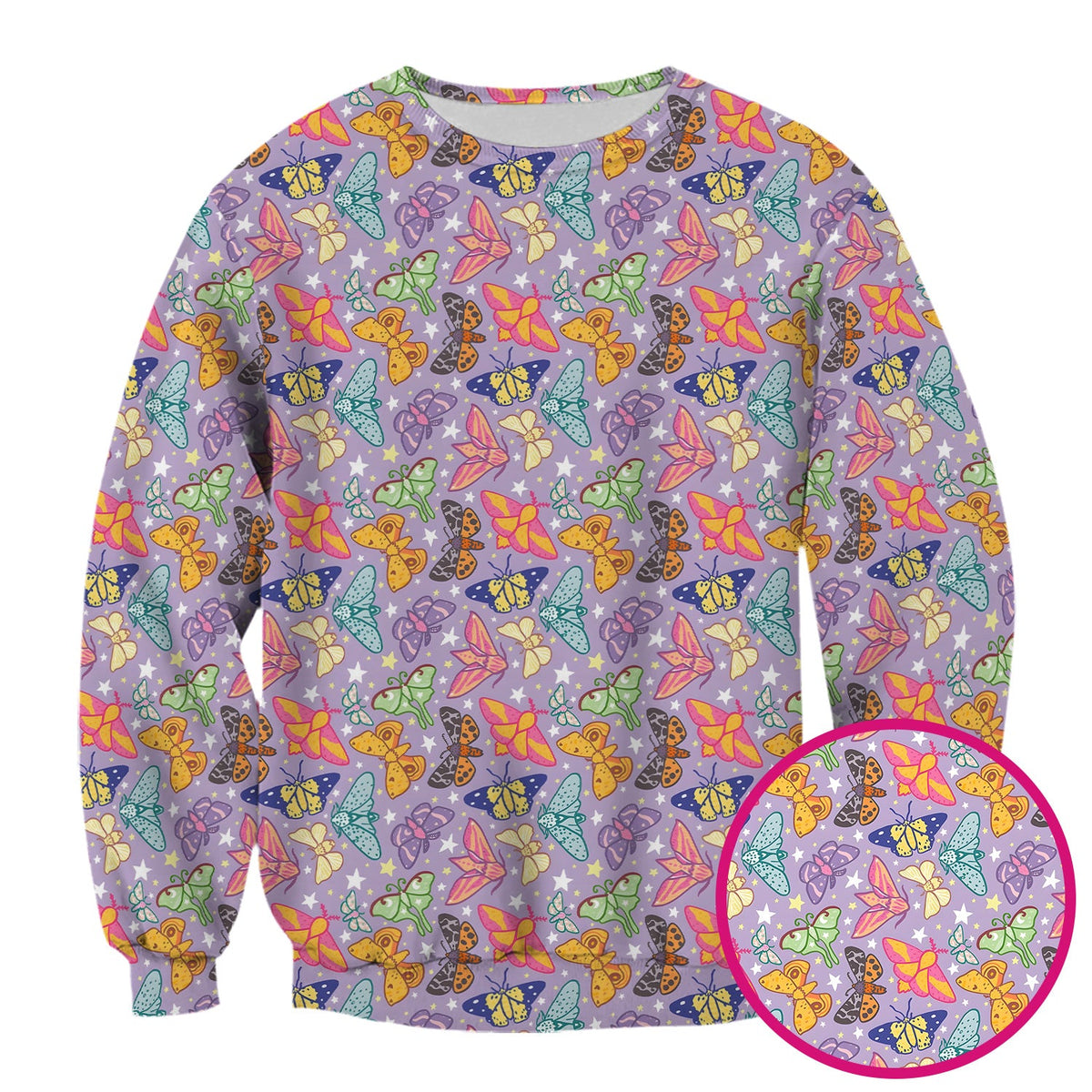 Colorful Butterfly Moth Nurse Scrub Top