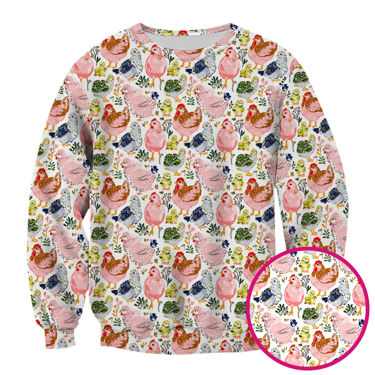 Farm Chicken Hen Chick Nurse Scrub Top