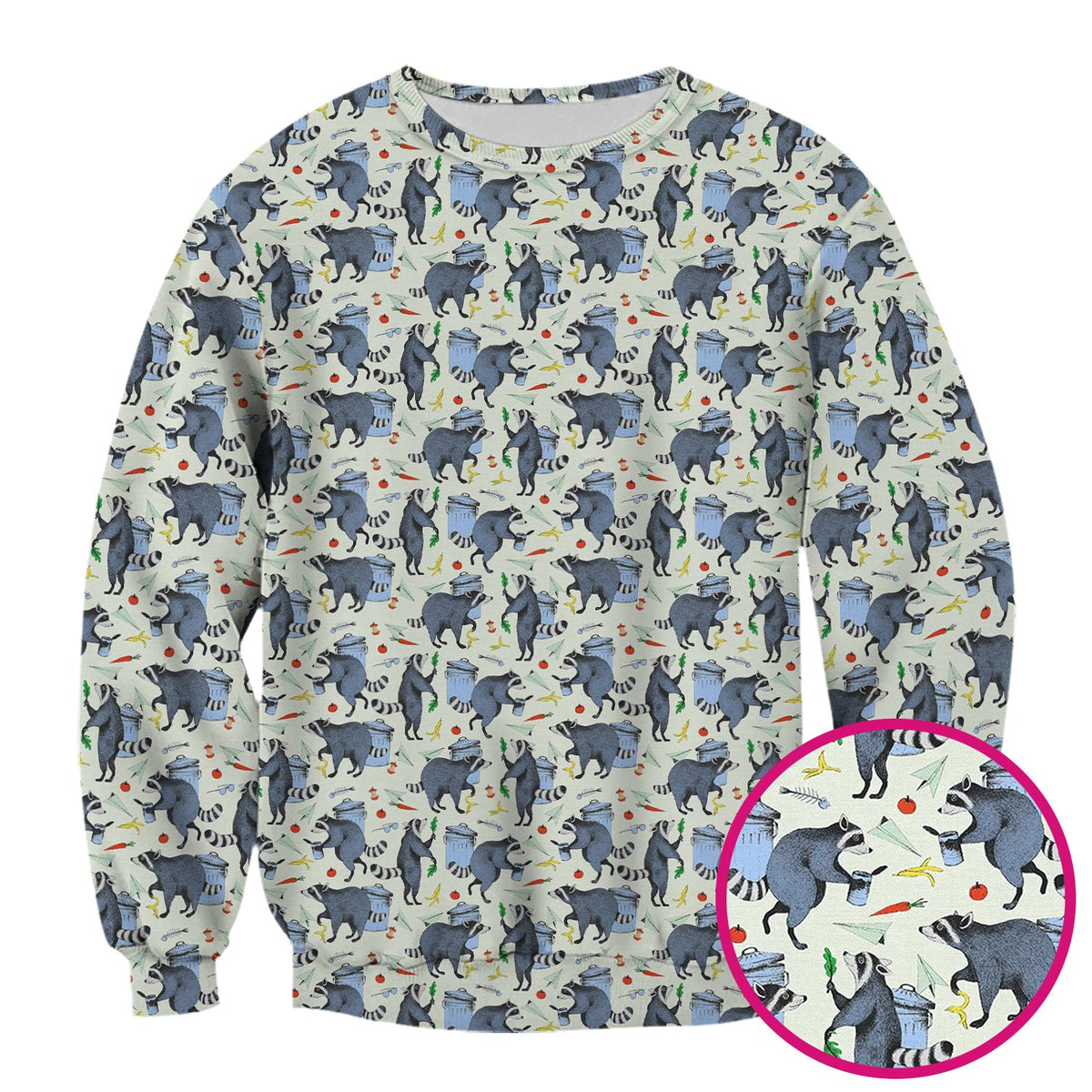 Raccoon Trash Nurse Scrub Top