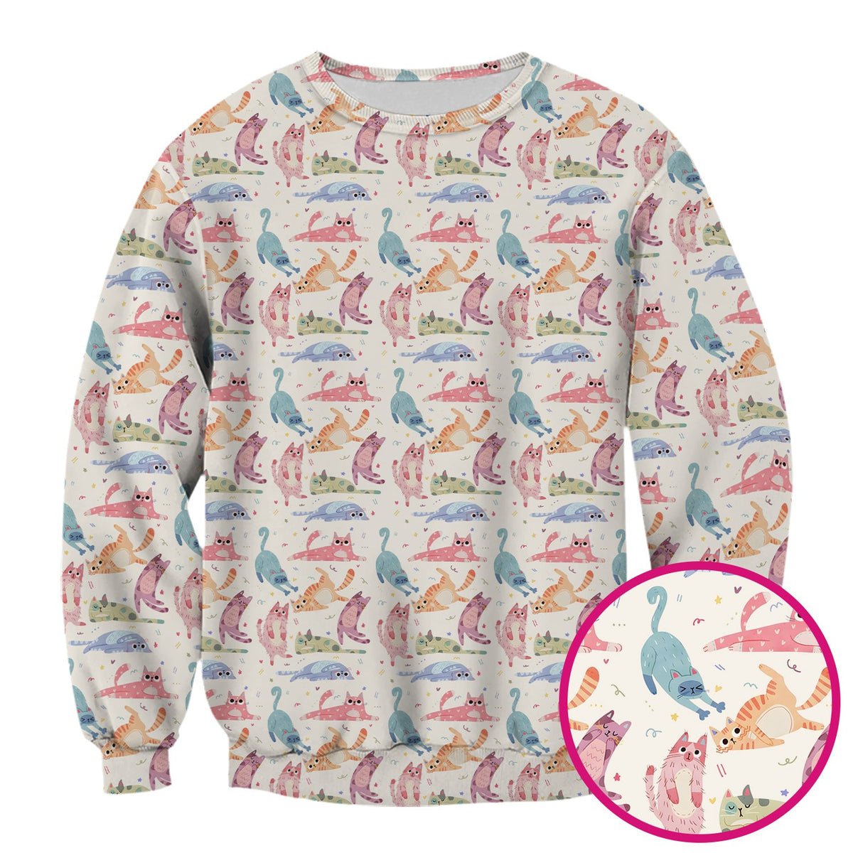 Pastel Cat Nurse Scrub Top