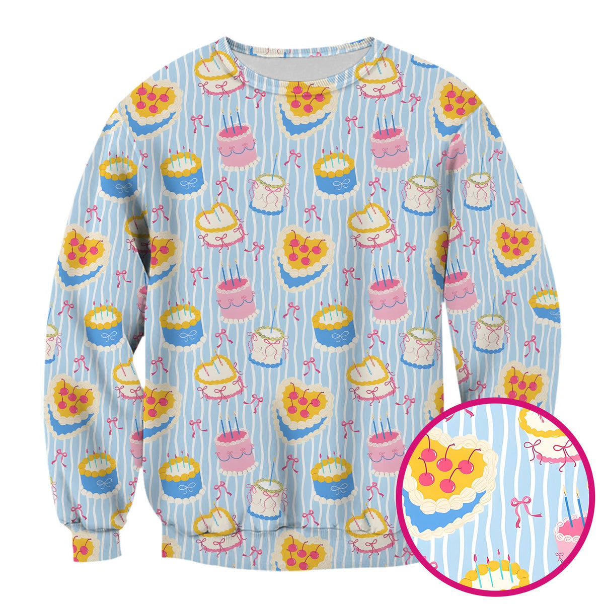 Coquette Cake Bow Stripe Nurse Scrub Top