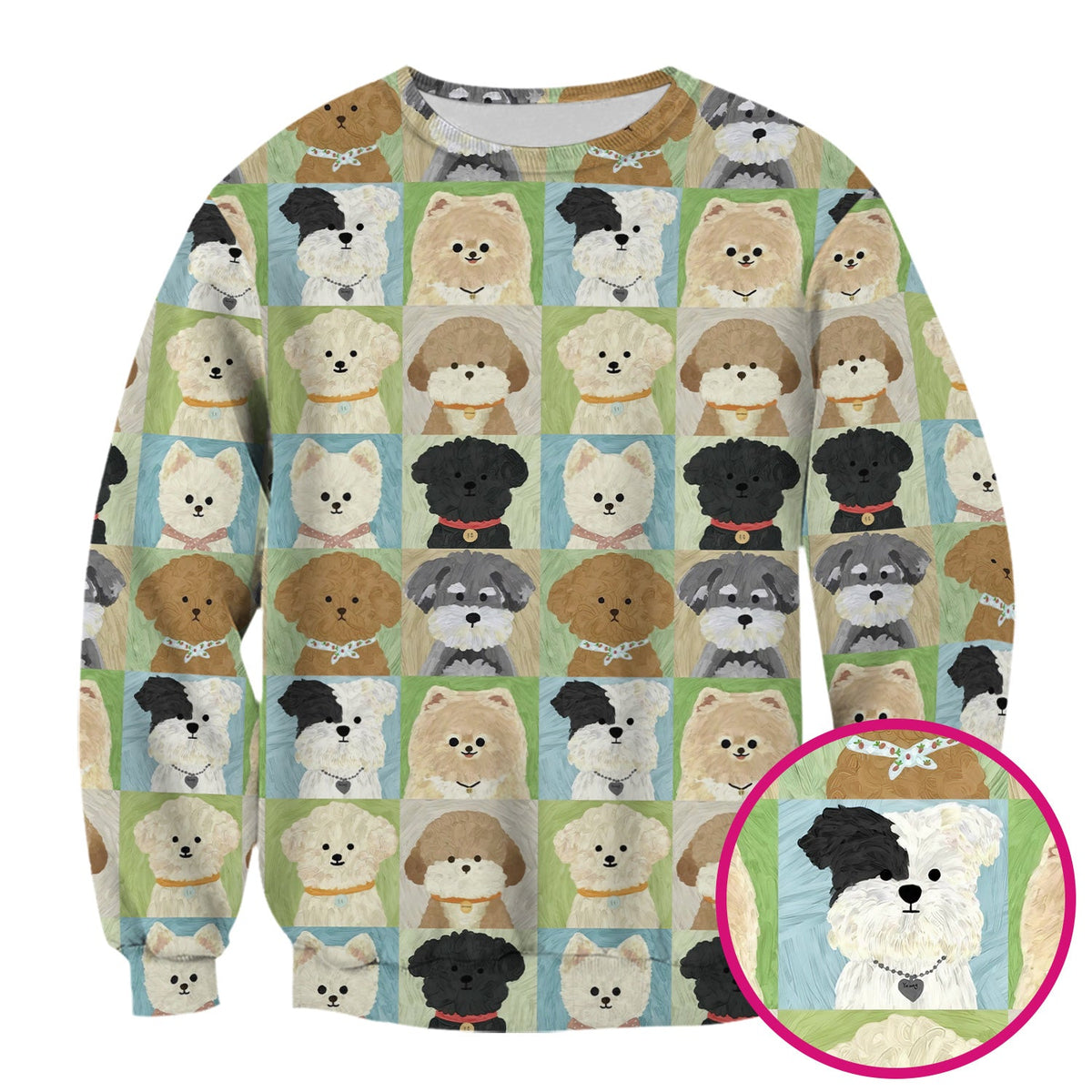Adorable Different Dog Breeds Nurse Scrub Top