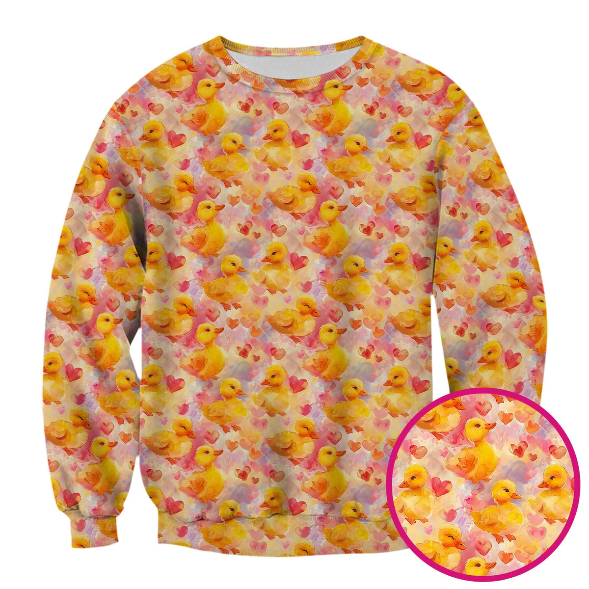Duck Heart Watercolor Nurse Scrub Top