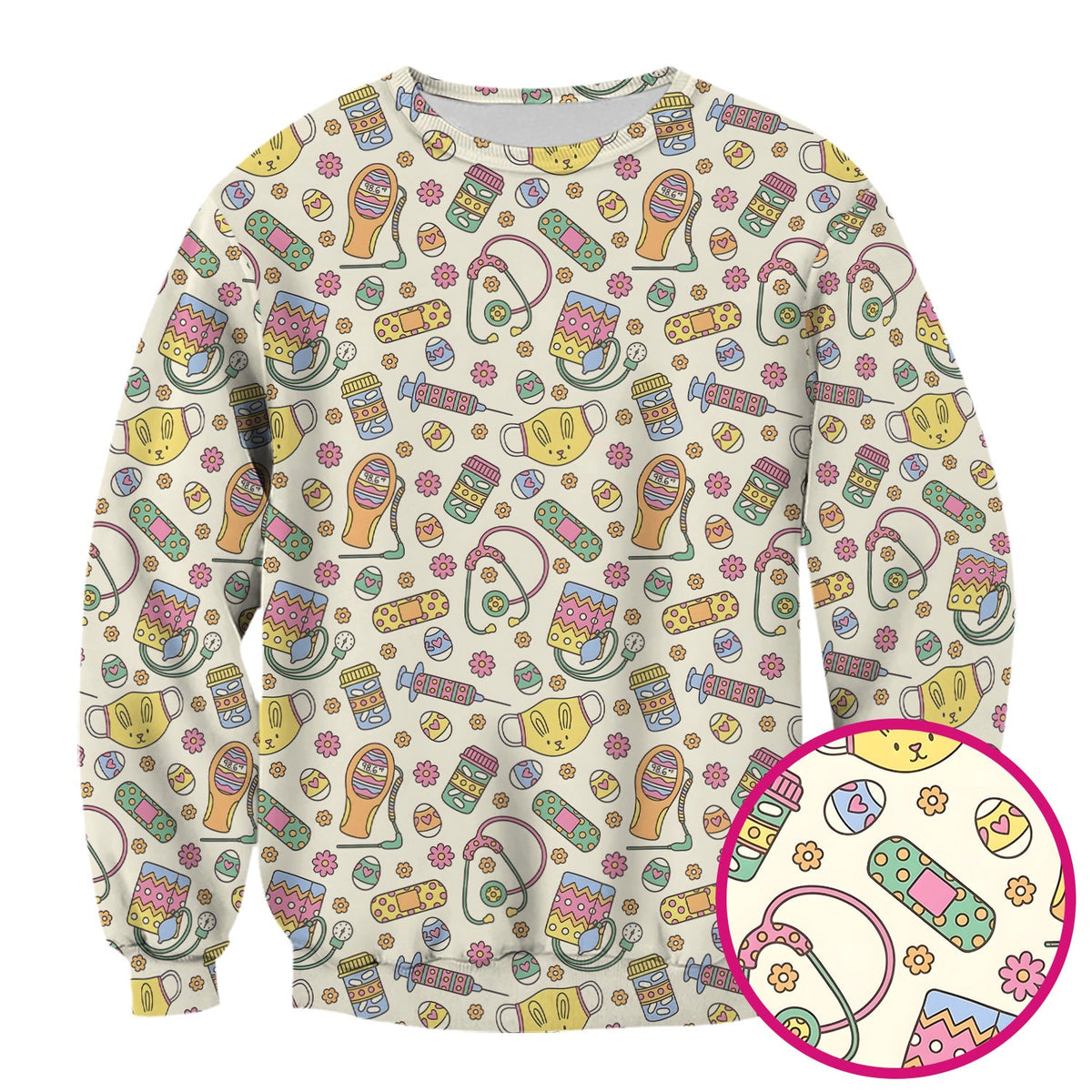 Nurse Bunny Scrub Top - Easter Gift