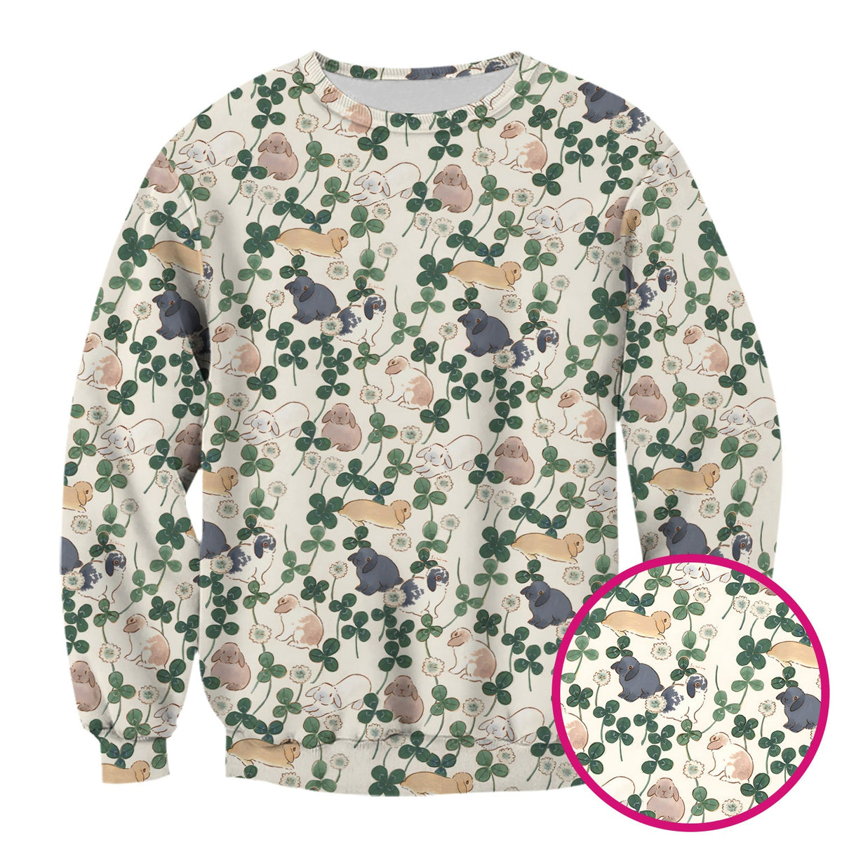 Bunny Clover Garden Meadow Nurse Scrub Top