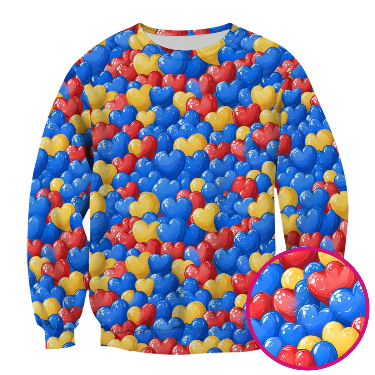 Colorful Autism Heart Nurse Scrub Top