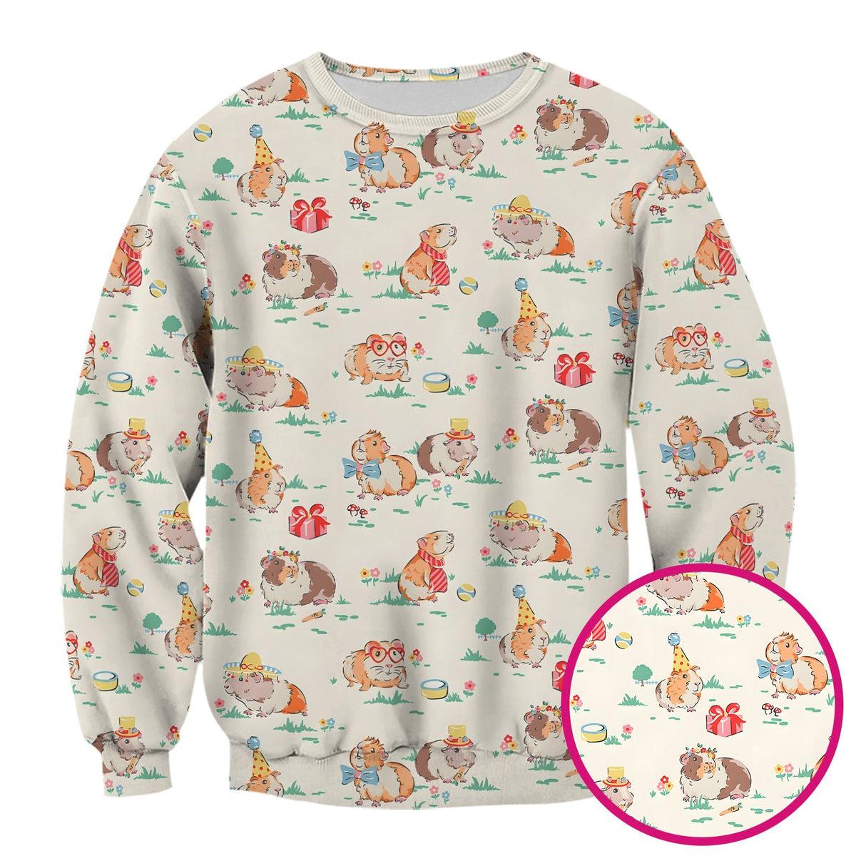 Guinea Pig Party Nurse Scrub Top