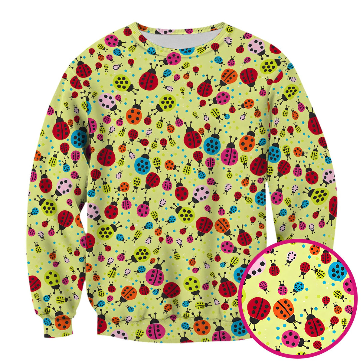 Colorful Ladybug Garden Nurse Scrub Top
