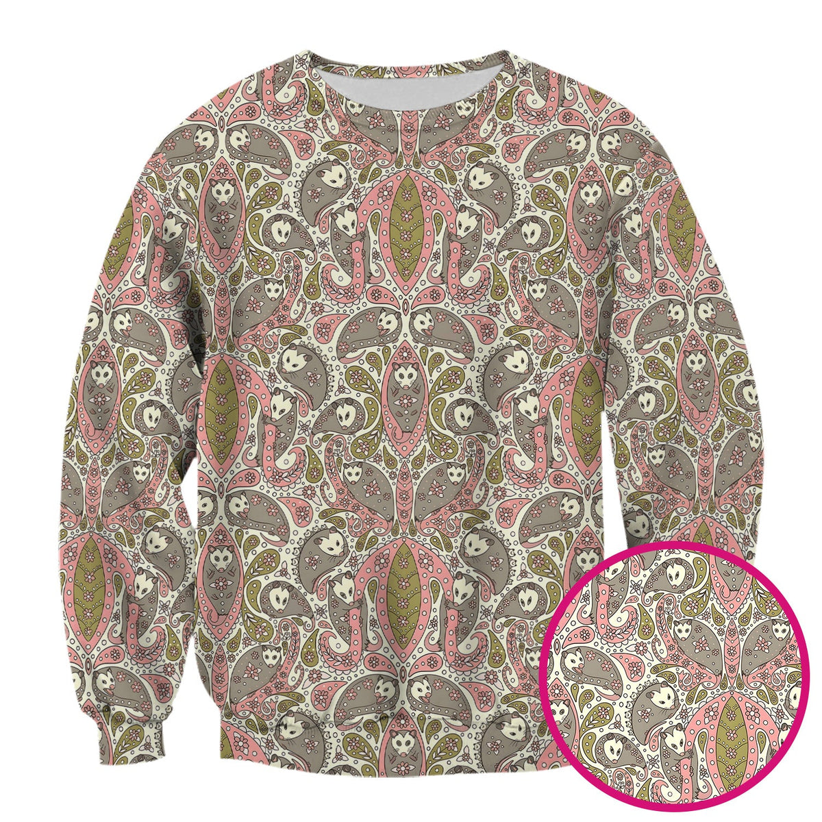 Opossum Paisley Nurse Scrub Top