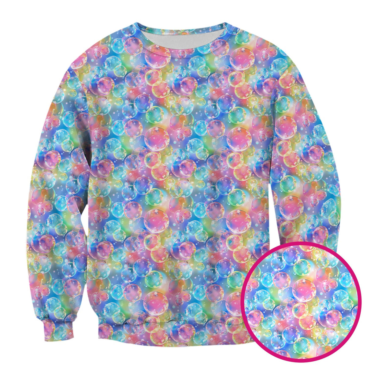Colorful Floating Soap Bubble Nurse Scrub Top