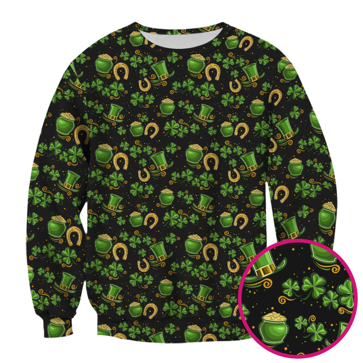 St Patrick Shamrock Nurse Scrub Top