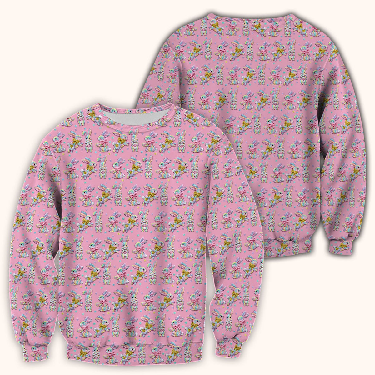 Cartoon Bunny Nurse Scrub Top - Easter Gift
