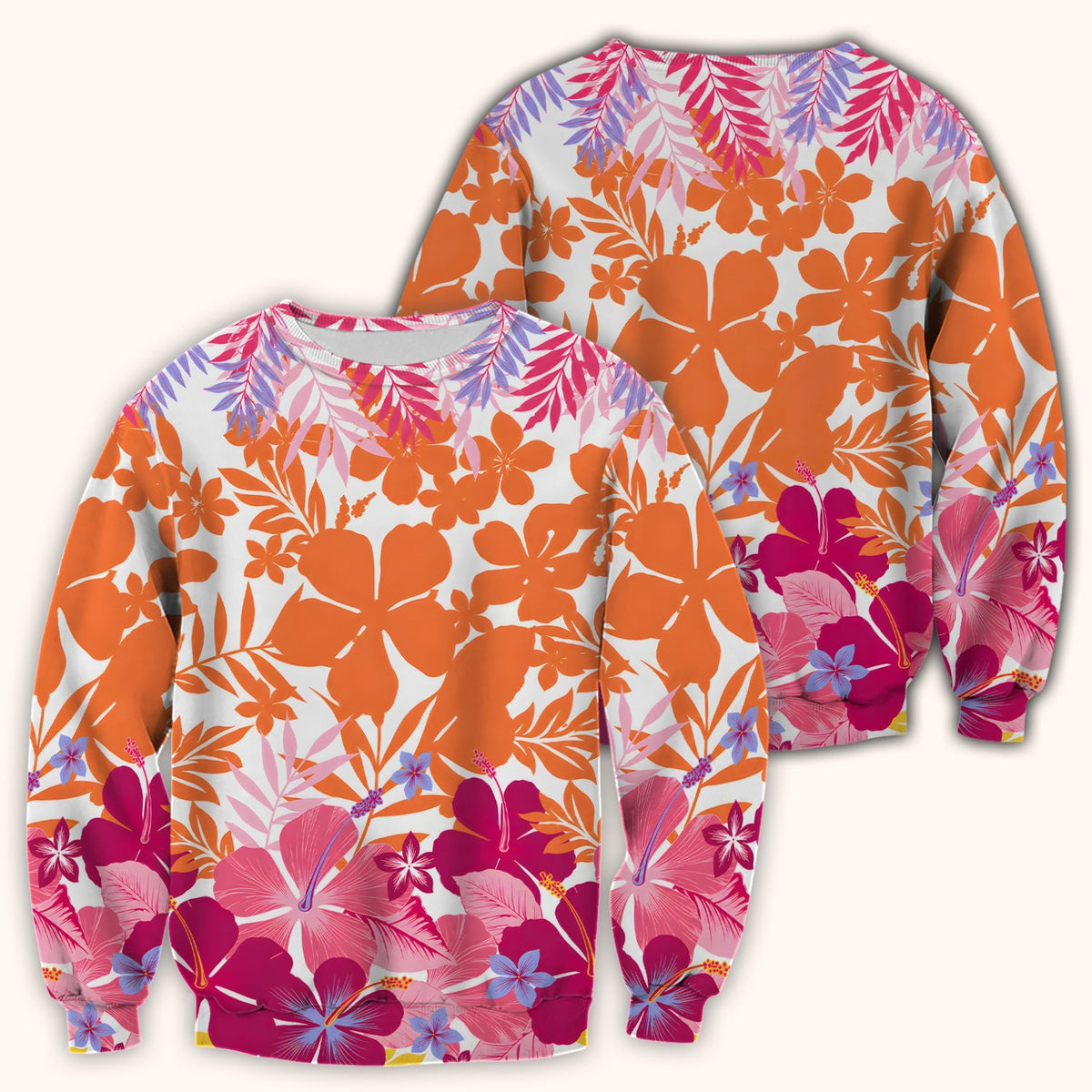 Tropical Hibiscus Bloom Nurse Scrub Top