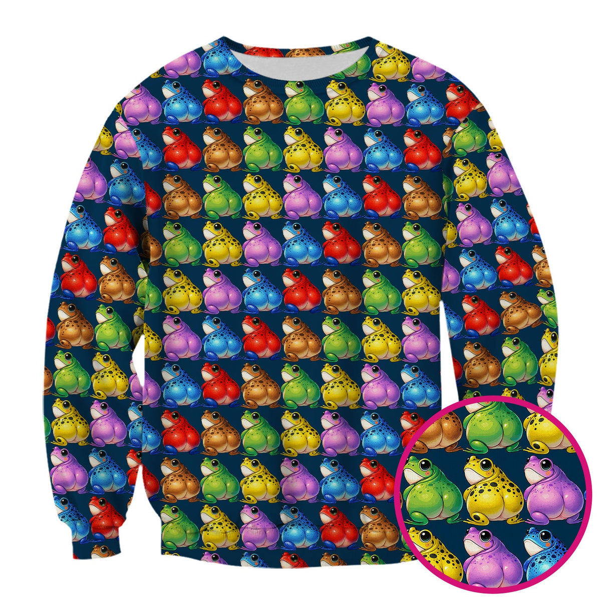 Colorful Frogs Nurse Scrub Top