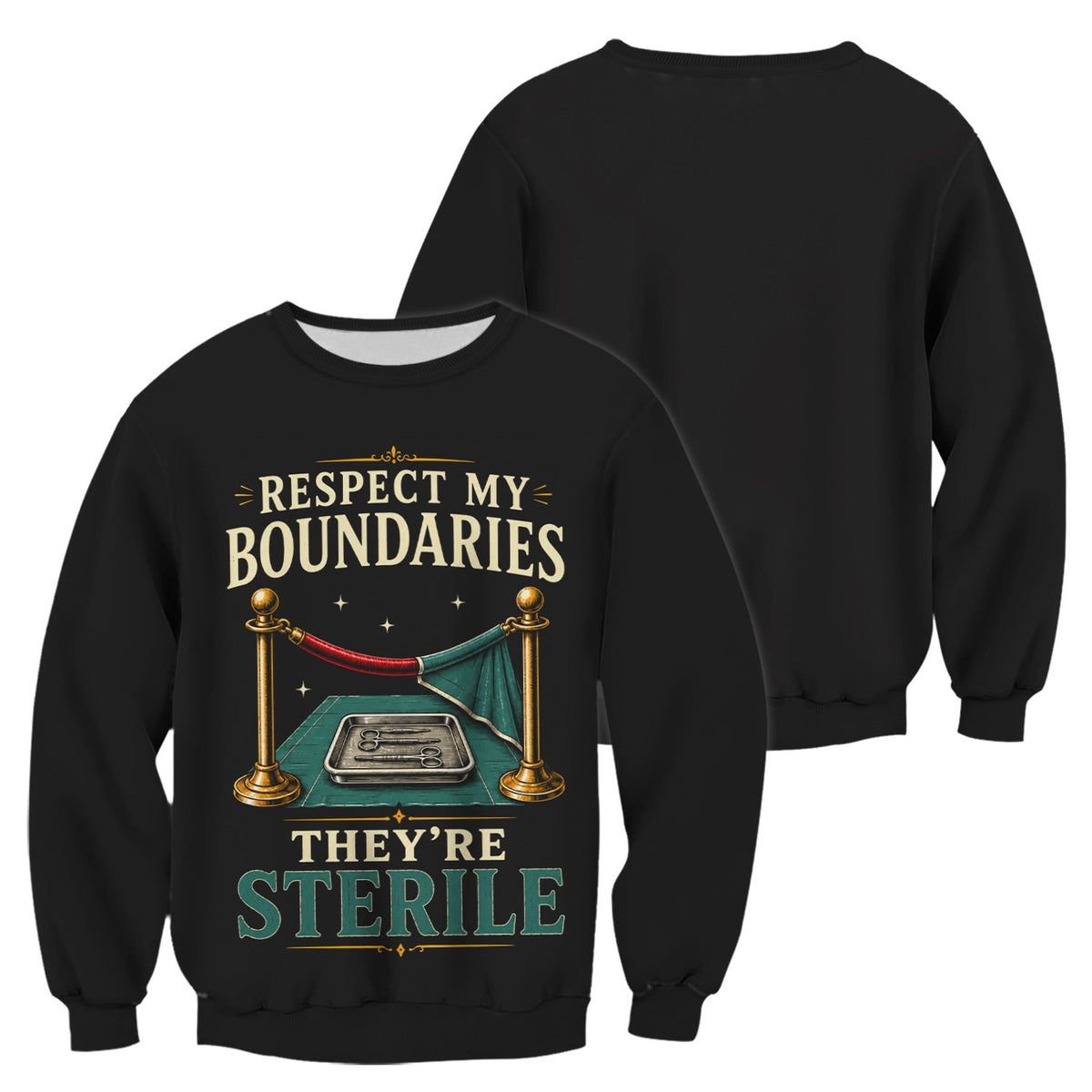 Respect My Sterile Boundaries Nurse Scrub Top